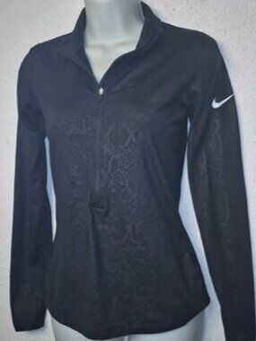 Nike Pro Dri-Fit Full Zip Warm Up Track Jacket Black Women's Size XL